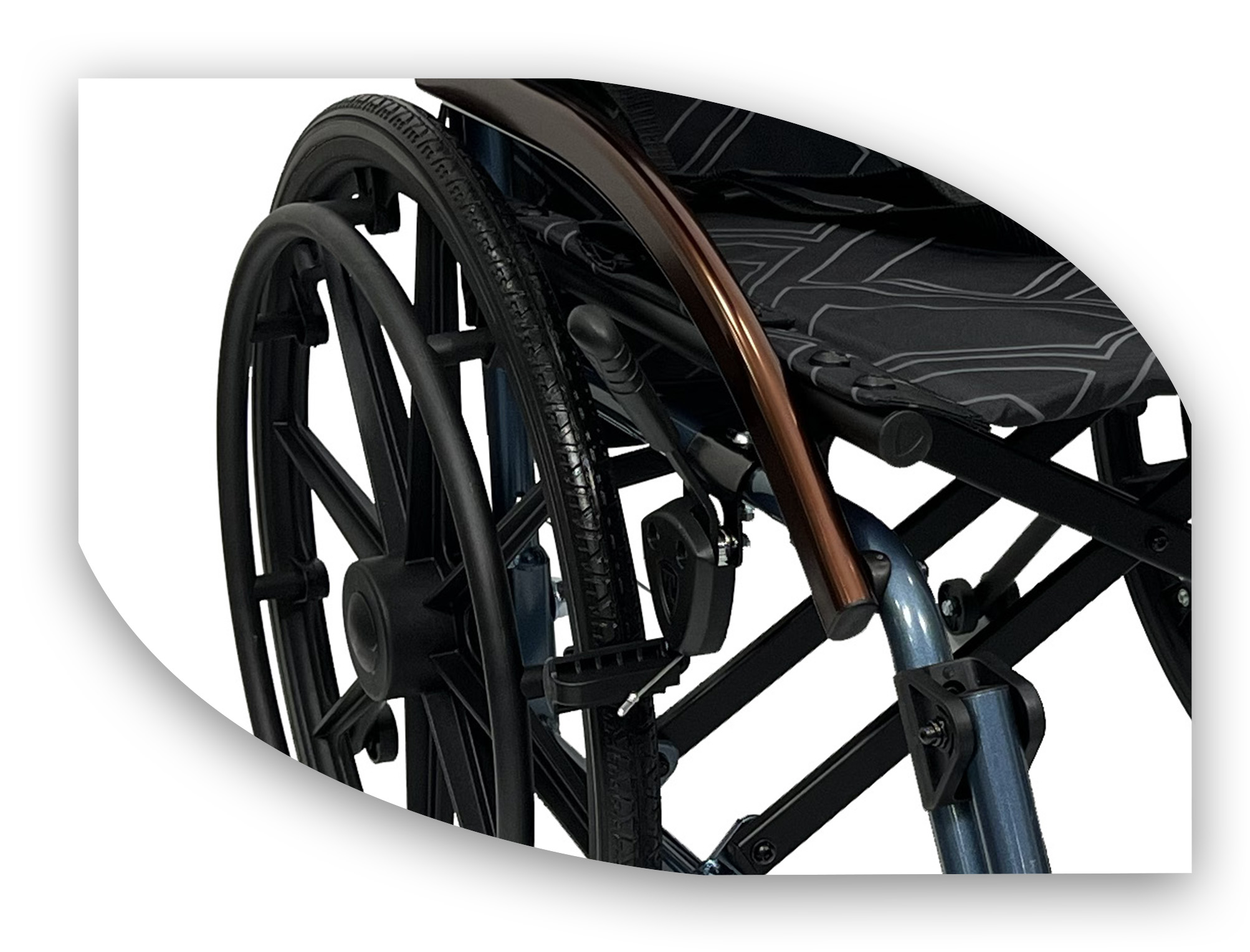 ASSURE REHAB Aluminium wheelchair with Flip-Up Armrest & Footrest singapore